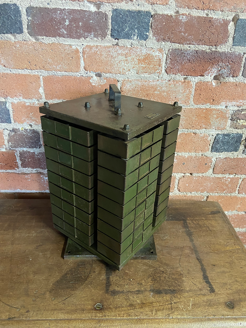 Thumbnail: Vintage Industrial Smallbone Engineers Swivel Drawer Rotating Cabinet