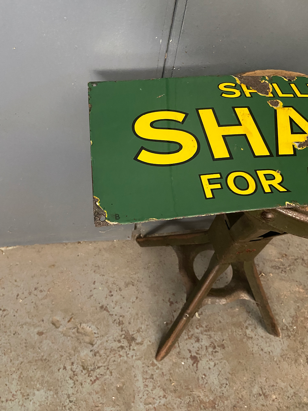 Thumbnail: Original Spillers Shapes Enamel Advertising Sign