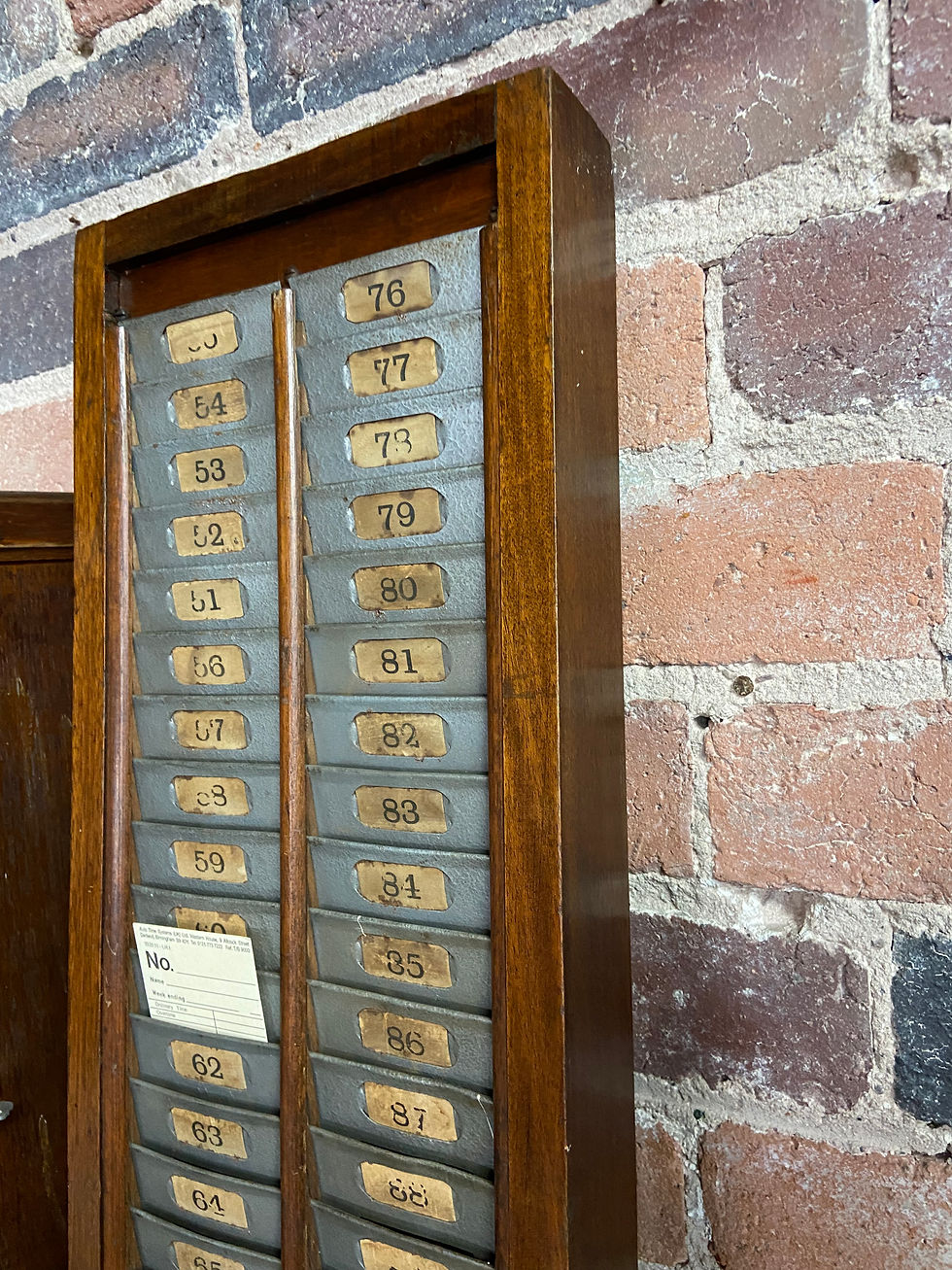 Thumbnail: Clocking In Clock Time Card Holder Display