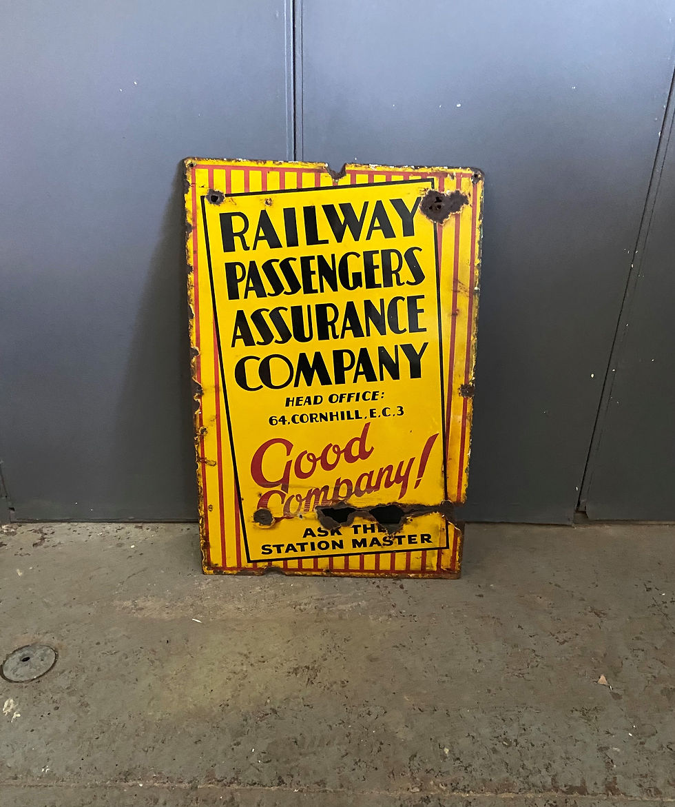 Original Railway Enamel Sign