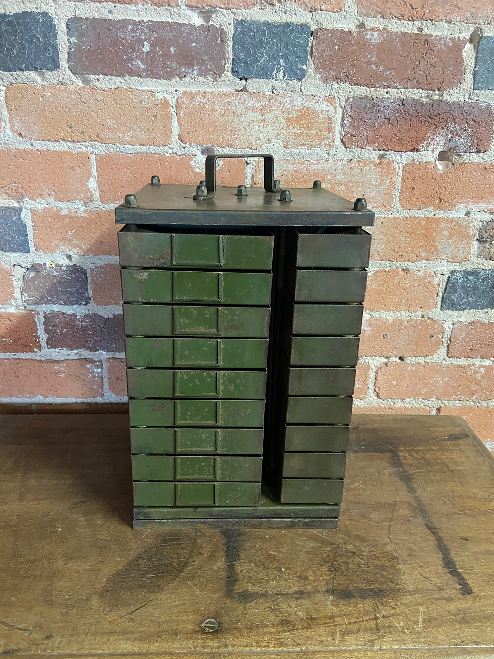 Thumbnail: Vintage Industrial Engineers Swivel Drawers