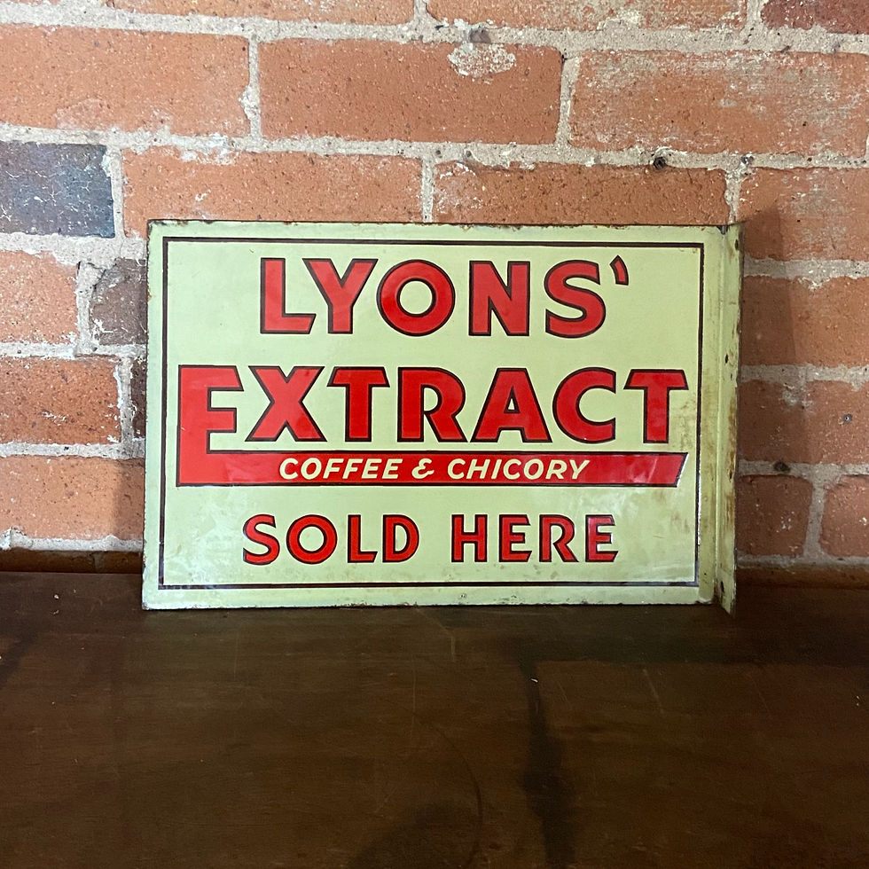 Lyons Extract Enamel Advertising Sign