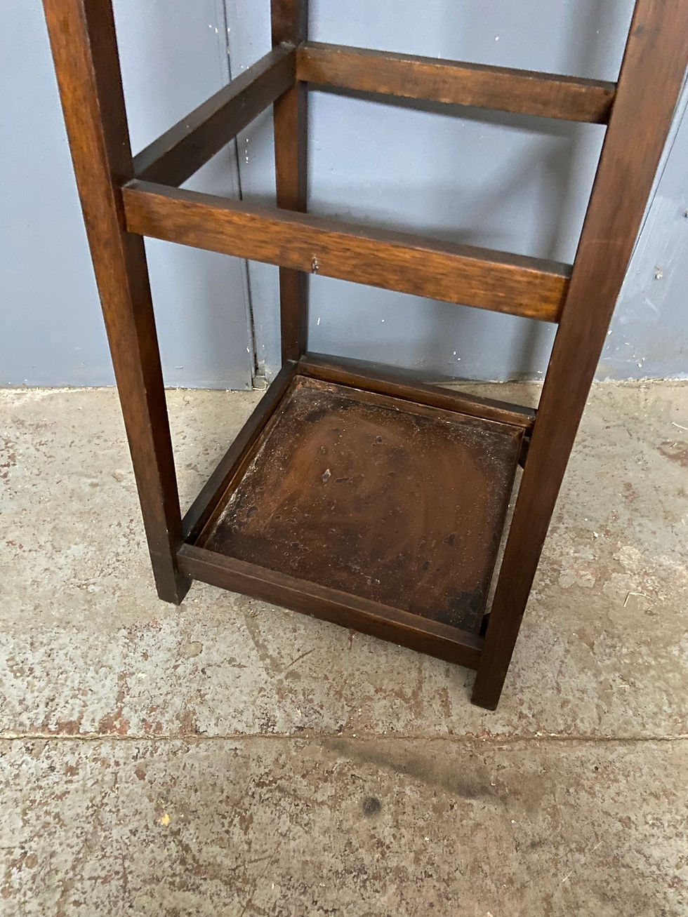 Thumbnail: Vintage Industrial Wooden Oak Coat Stand Rack