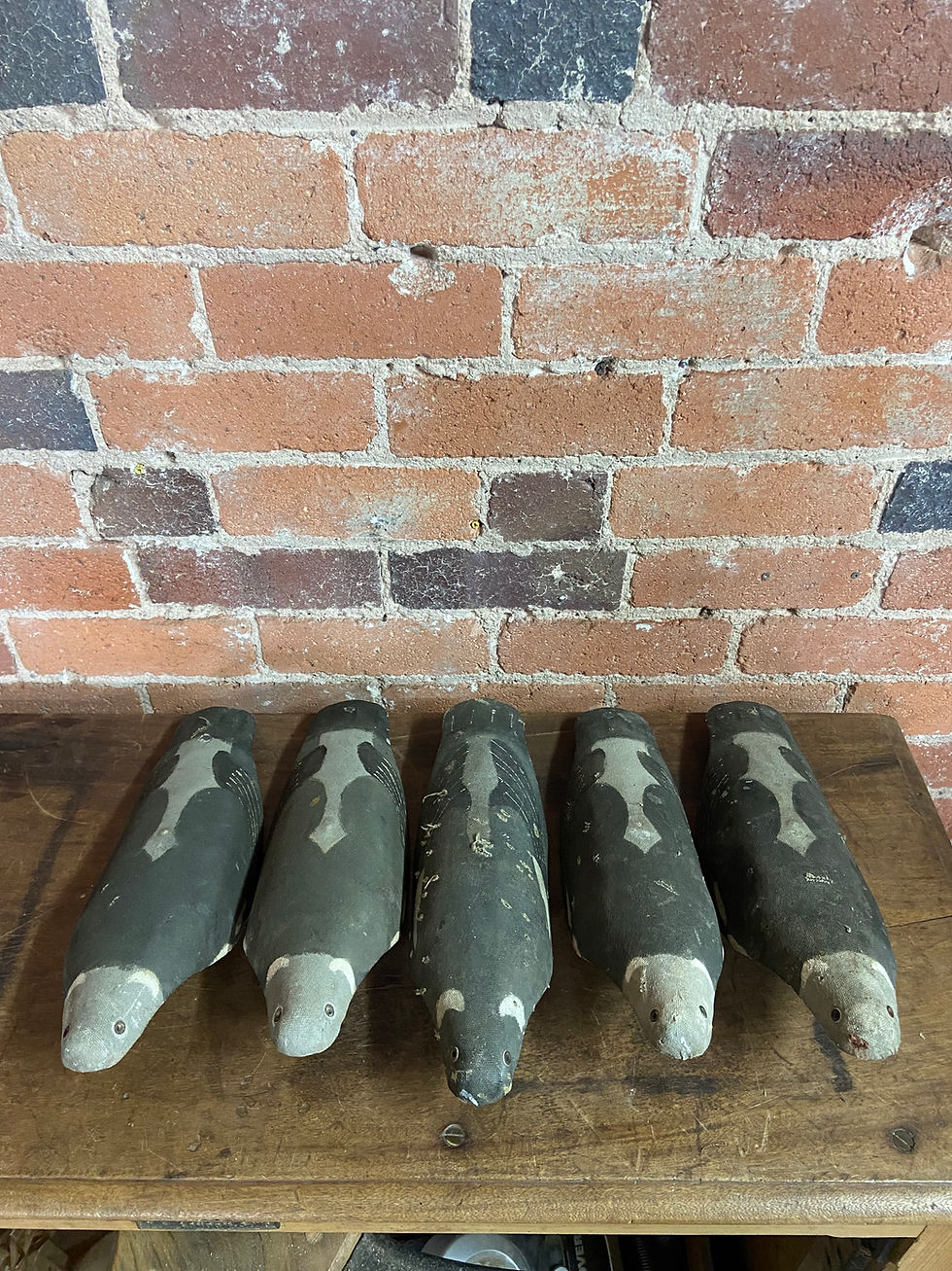 Thumbnail: Vintage Decoy Pigeons Art Display