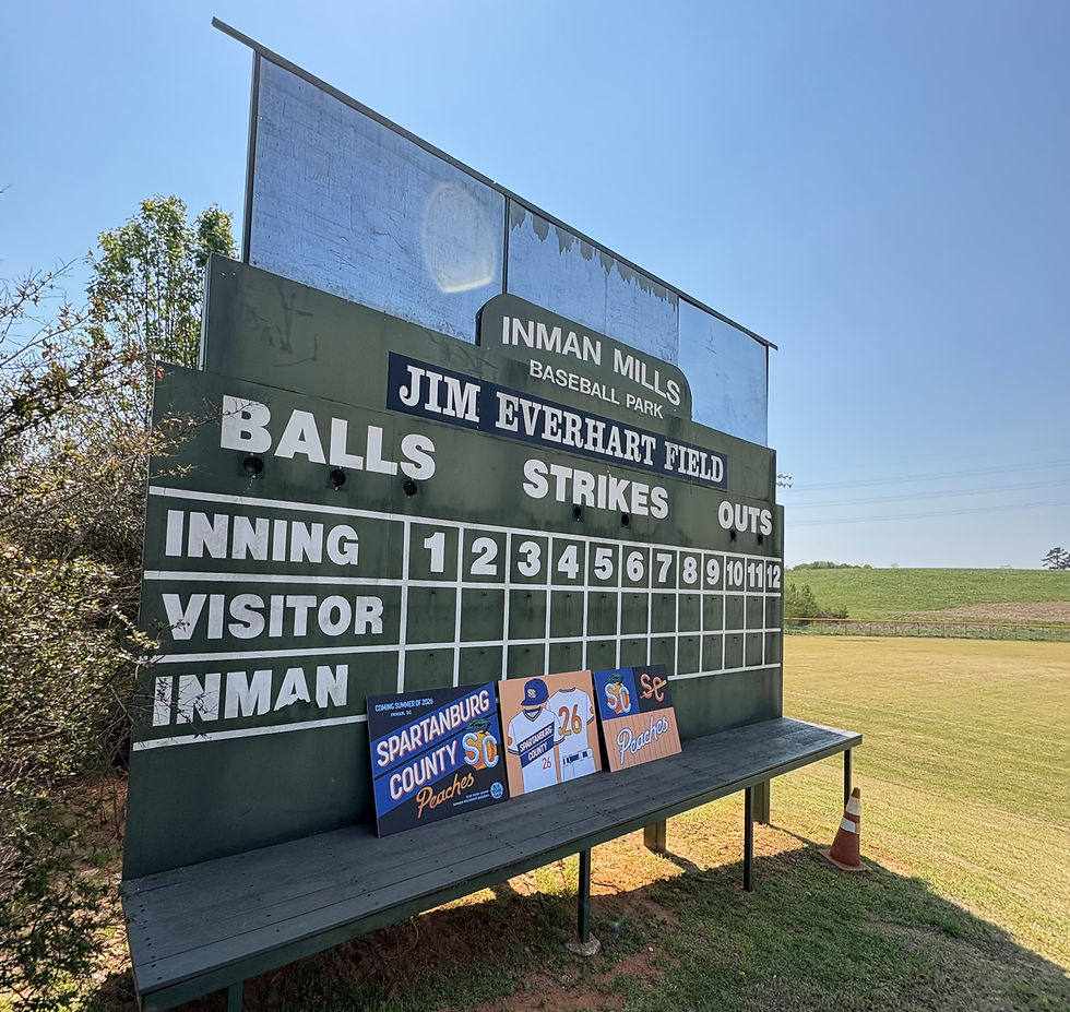 Wide angle view of Jim Everhart Field with fans gathering before a Spartanburg County Peaches game