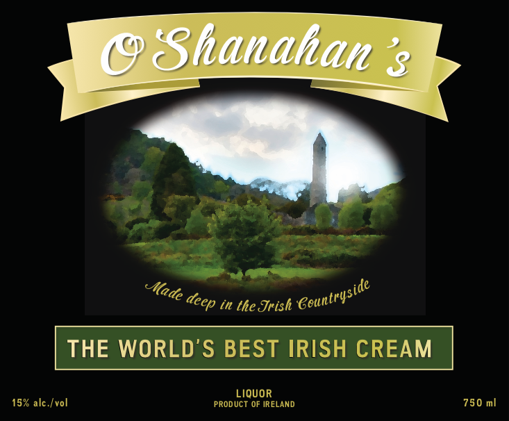 Irish Cream Label Prop