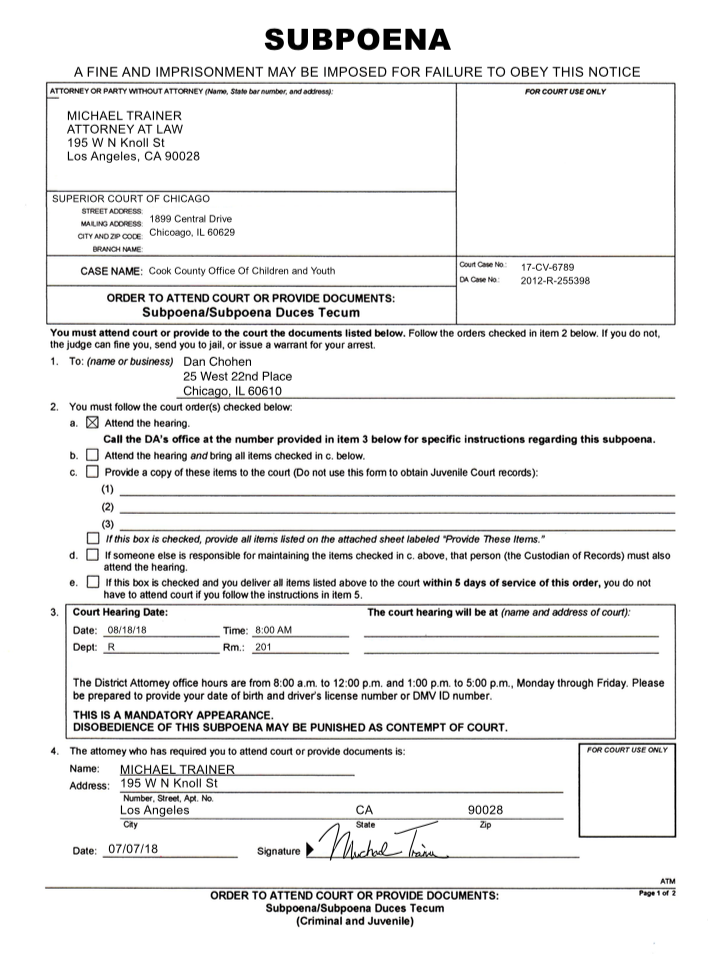 Subpoena