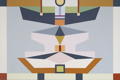 Linda Pickering, Diamond and Rust, Acrylic on Pollycotton 120x120cm, 2022 .jpg