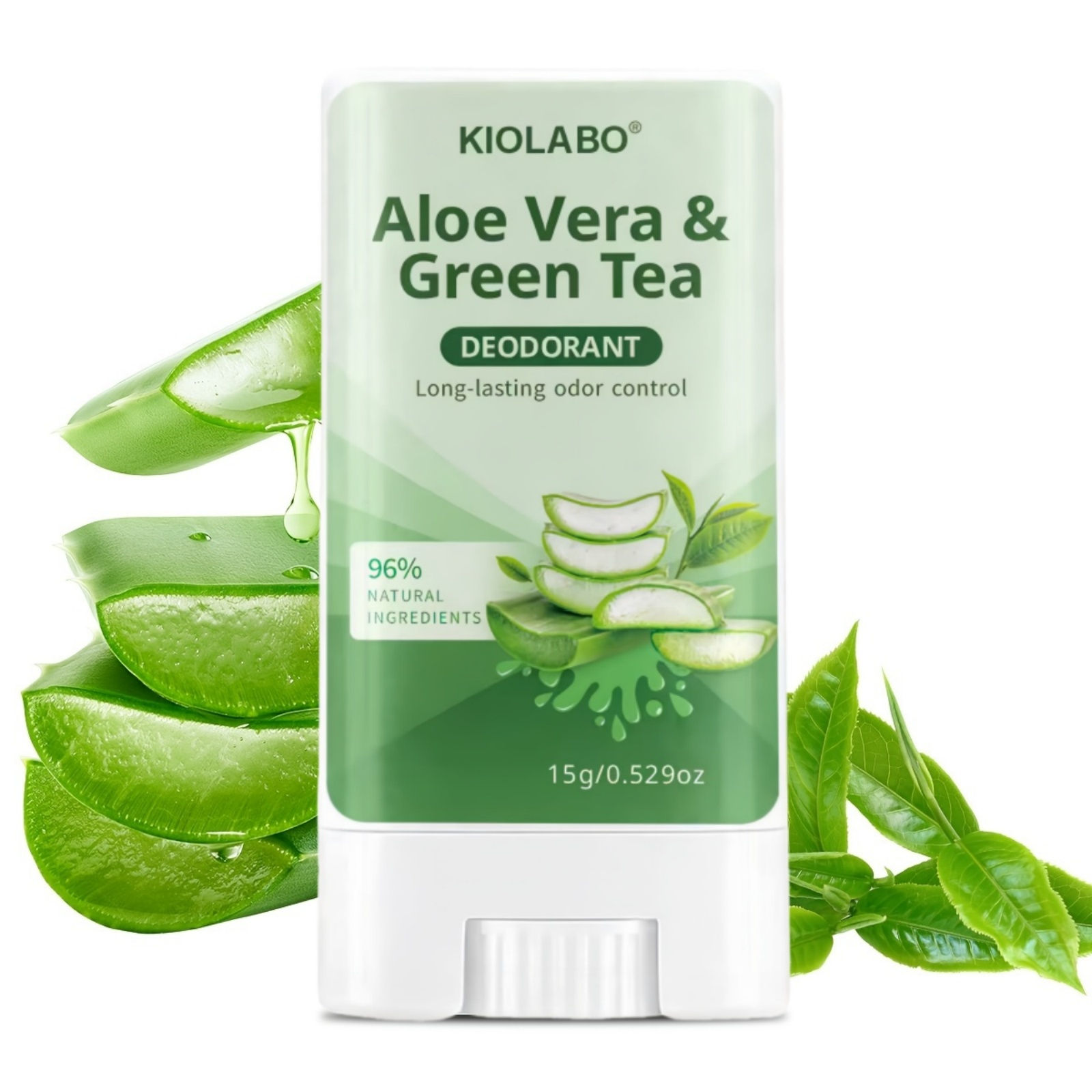 KIOLABO Aloe Vera & Green Tea Natural Deodorant Stick