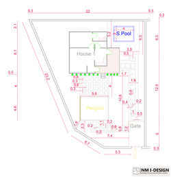 House 1 Garden plan with quotation