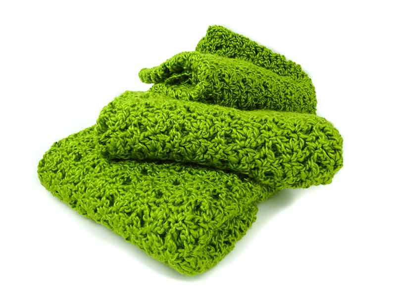 Thumbnail: Layed view of Green Envy traveling blanket
