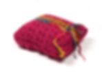 Magenta travel blanket in matching bag