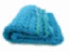 Turquoise travel blanket folded