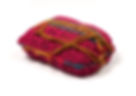 Magenta travel blanket in matching bag