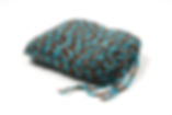 Channai Mocha Mint travel blanket in matching turquoise blend bag