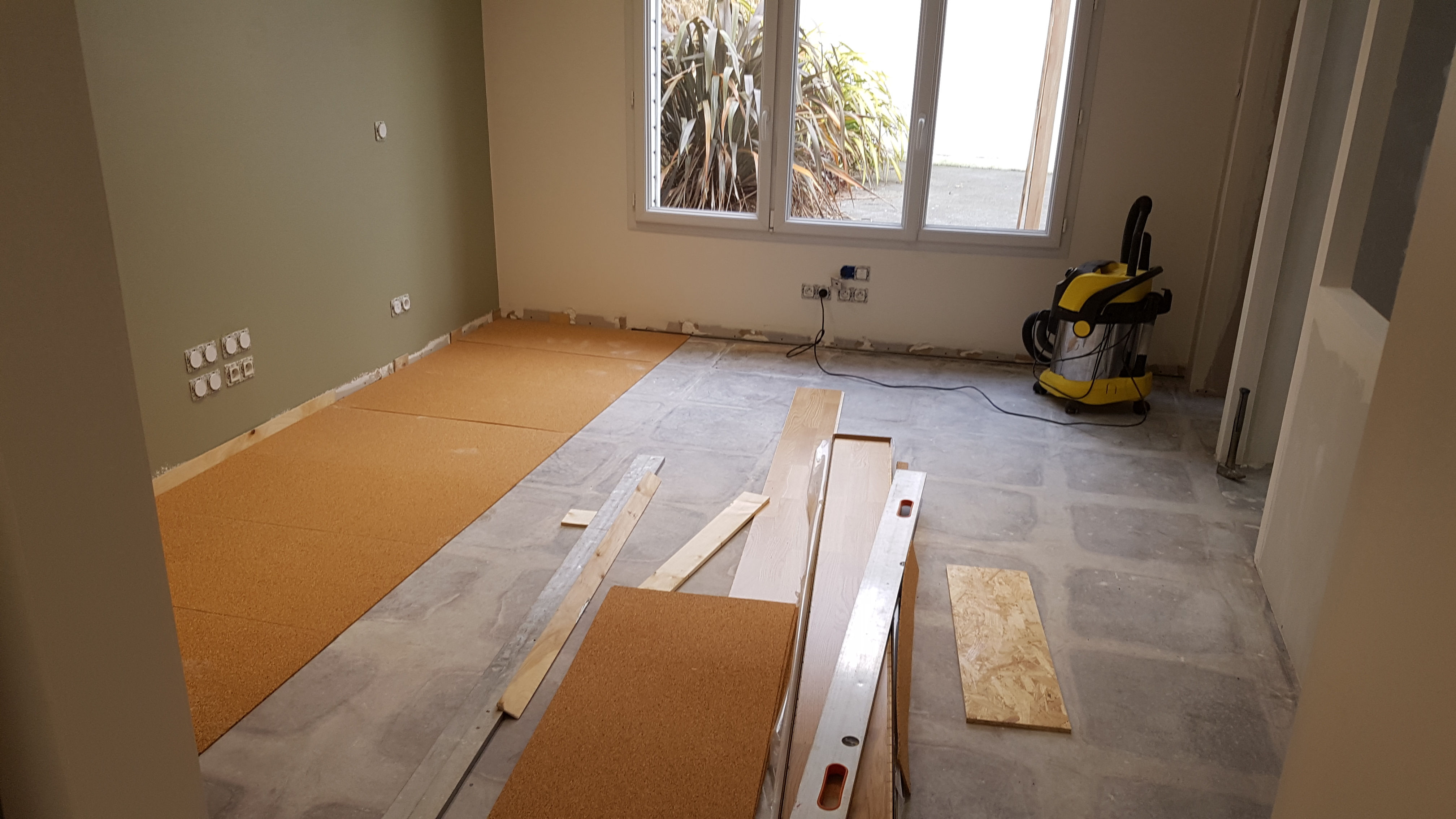 Pose parquet flottant