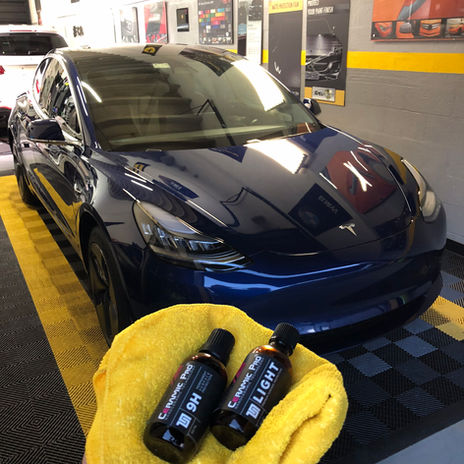 Blue Tesla Ceramic Pro Miami authorized