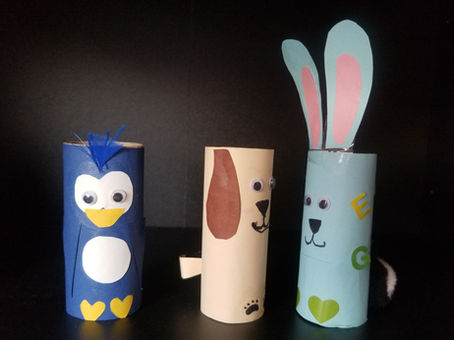 Activités manuelles : mes animaux rigolos avec des rouleaux de papier toilette