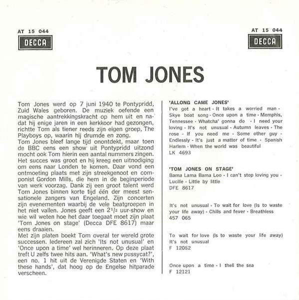 Tom Jones - What's New Pussycat? / With These Hands - Vinile 45 giri (1965) - foto 2