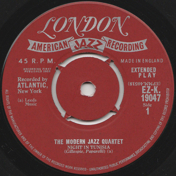 Miniature : Night In Tunisia   Bags' Groove [The Modern Jazz Quartet] - Vinyl 7", 45 RPM, EP