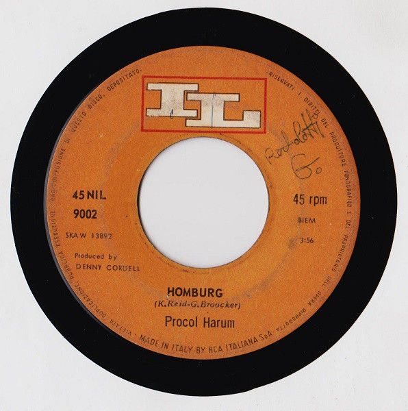 Miniature : Homburg   Good Captain Clack [Procol Harum] - Vinyl 7", 45 RPM