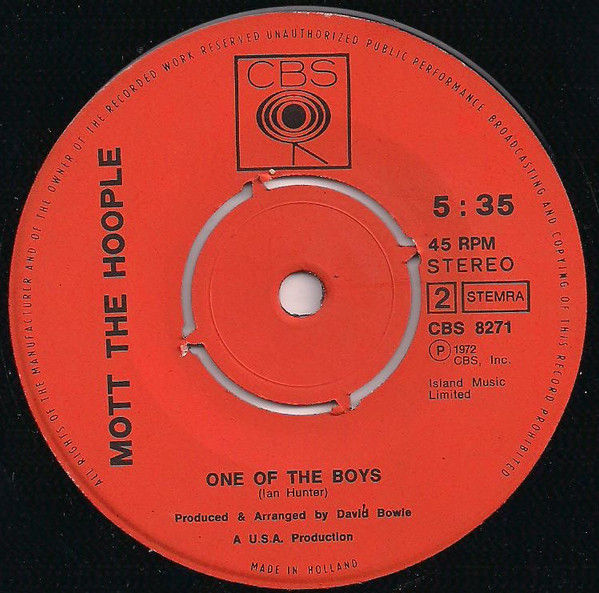 Miniature : All The Young Dudes [Mott The Hoople] - Vinyl 7", 45 RPM, Single, Stereo