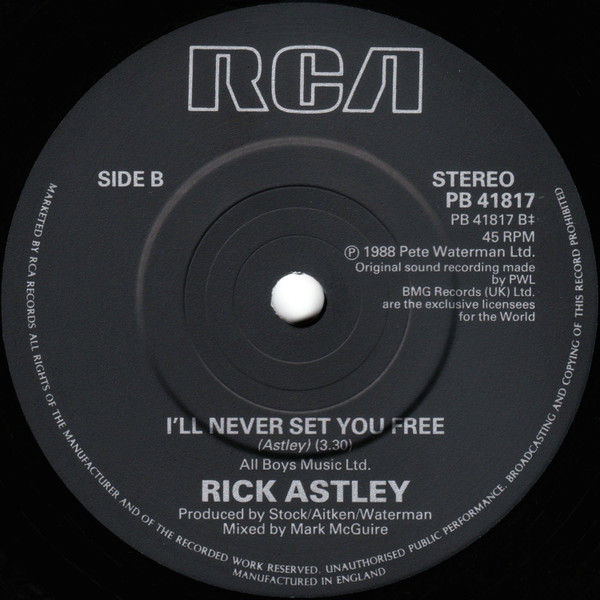 Thumbnail: Together Forever [Rick Astley] - Vinyl 7", 45 RPM, Single, Stereo