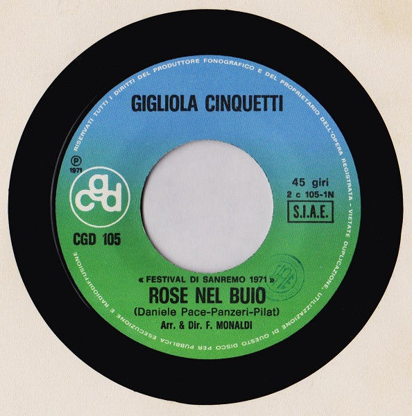 Miniatura: Rose Nel Buio [Gigliola Cinquetti] - Vinyl 7", 45 RPM