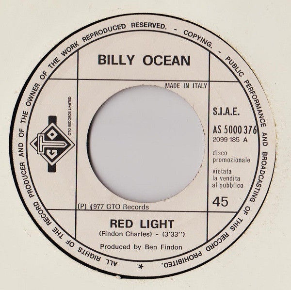 Madrugada, Billy Ocean - Katmandu / Red Light - Vinile 45 giri Jukebox (1977) - foto 2