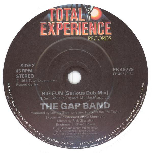 Miniature : Big Fun [The Gap Band] - Vinyl 7", 45 RPM, Single, Stereo