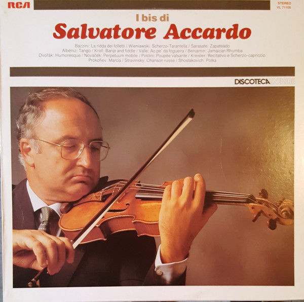 Salvatore Accardo - I Bis Di Salvatore Accardo - Vinile LP - copertina