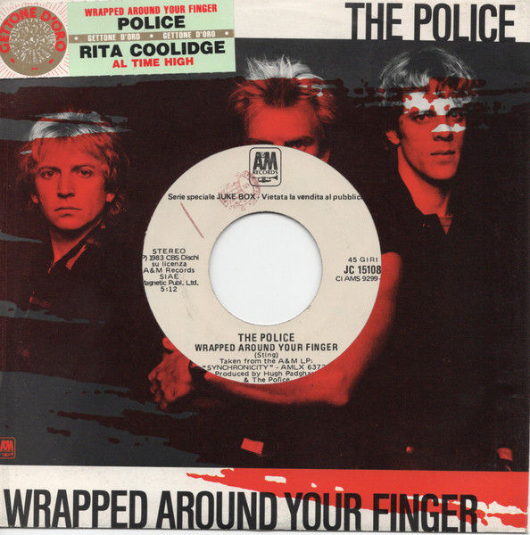 The Police, Rita Coolidge - Wrapped Around Your Finger / All Time High - Vinile 45 giri Jukebox (1983) - copertina