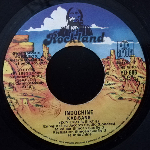 Indochine, Axel Bauer - Kao Bang / Cargo - Vinile 45 giri Jukebox (1983) - copertina