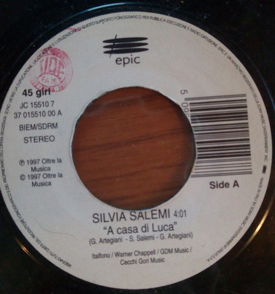 Silvia Salemi, Paolo Carta - A Casa Di Luca / Non Si Può Dire Mai... Mai - Vinile 45 giri Jukebox (1997) - copertina