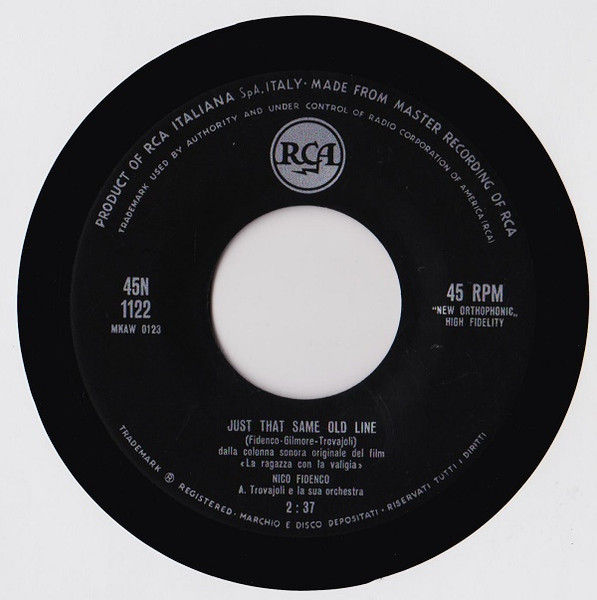 Thumbnail: Trust Me / Just That Same Old Line [Nico Fidenco] - Vinyl 7", 45 RPM