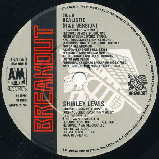 Miniatura: Realistic [Shirley Lewis] - Vinyl 7", 45 RPM, Single, Stereo