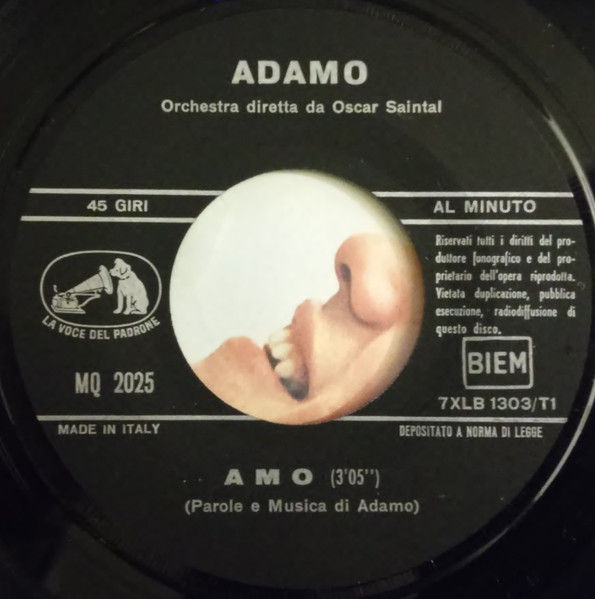 Miniatura: Amo [Adamo] - Vinyl 7", 45 RPM