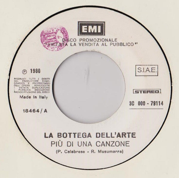The Knack, La Bottega Dell'Arte - Baby Talks Dirty / Più Di Una Canzone - Vinile 45 giri Jukebox (1980) - foto 2