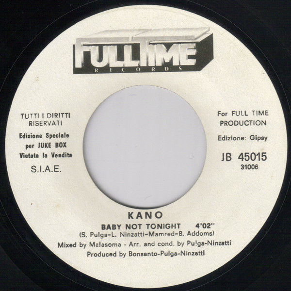 Vivien Vee, Kano - Pick Up / Baby Not Tonight - Vinile 45 giri Jukebox (1981) - foto 2