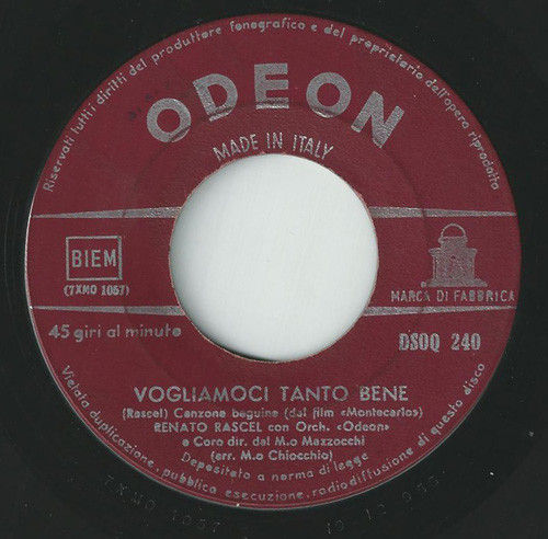 Renato Rascel - Vogliamoci Tanto Bene / 'Na Canzone Pe Ffa Ammore - Vinile 45 giri (1956) - copertina