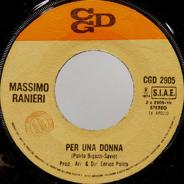 Per Una Donna / Cara Libertà [Massimo Ranieri] - Vinyl 7", 45 RPM