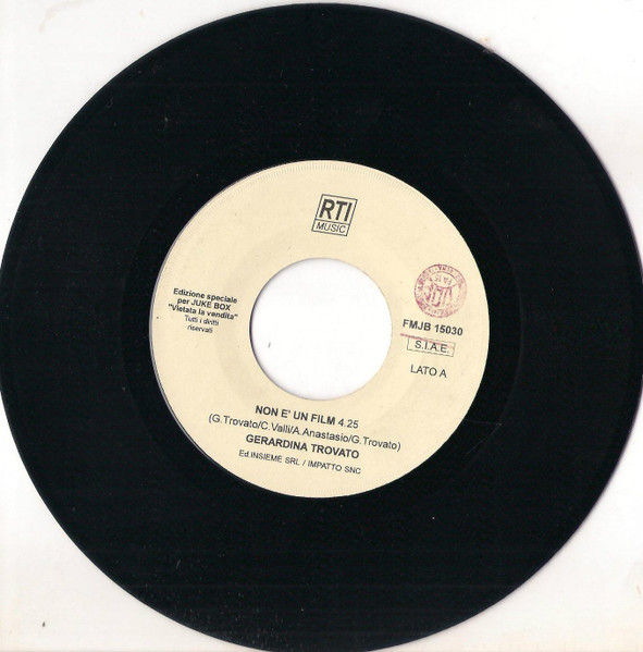 Gerardina Trovato, Michele Zarrillo - Non È Un Film / Cinque Giorni - Vinile 45 giri Jukebox (1994) - copertina
