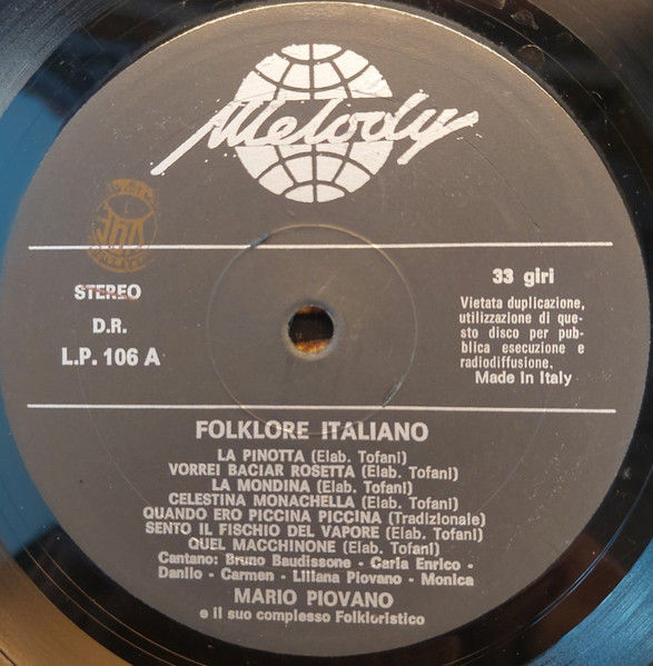 Thumbnail: Folklore Italiano 3 - Mario Piovano E Il Suo Complesso Folkloristico