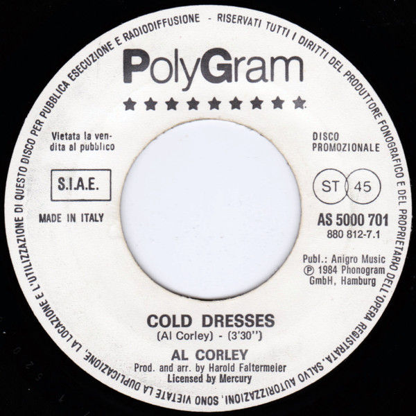 Teresa De Sio, Al Corley - Scura / Cold Dresses - Vinile 45 giri Jukebox (1985) - foto 2
