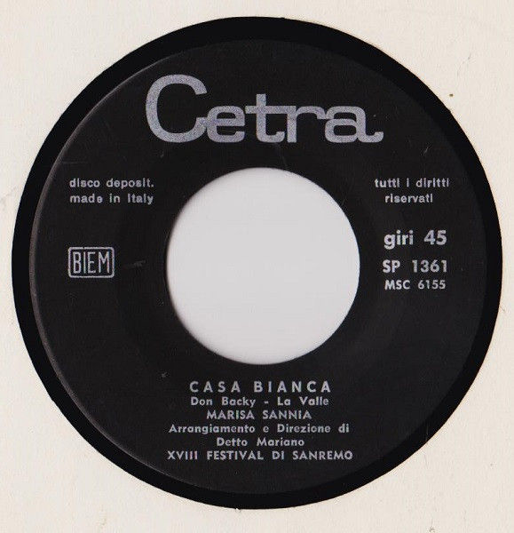 Miniatura: Casa Bianca  [Marisa Sannia] - Vinyl 7", 45 RPM