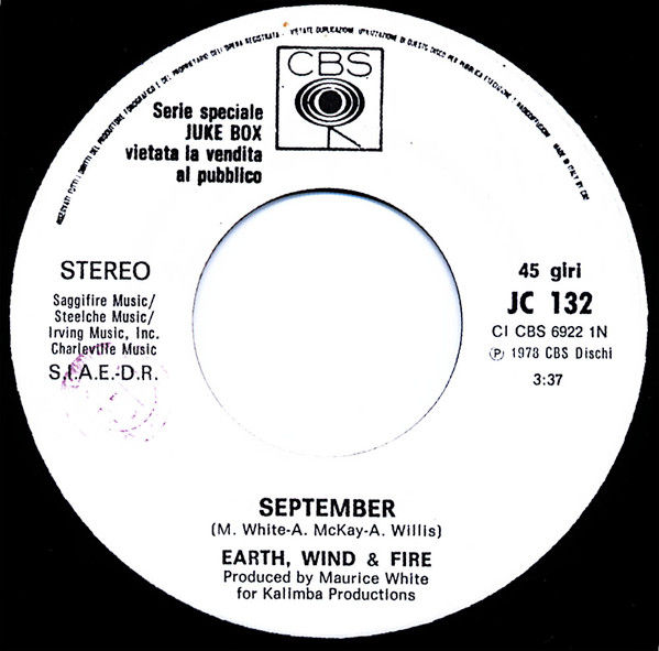 Timmy Thomas, Earth, Wind & Fire - Freak In, Freak Out / September - Vinile 45 giri Jukebox (1978) - foto 2