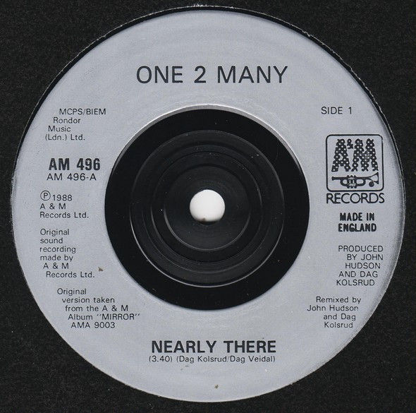 Miniature : Nearly There [One 2 Many] - Vinyl 7", 45 RPM, Single