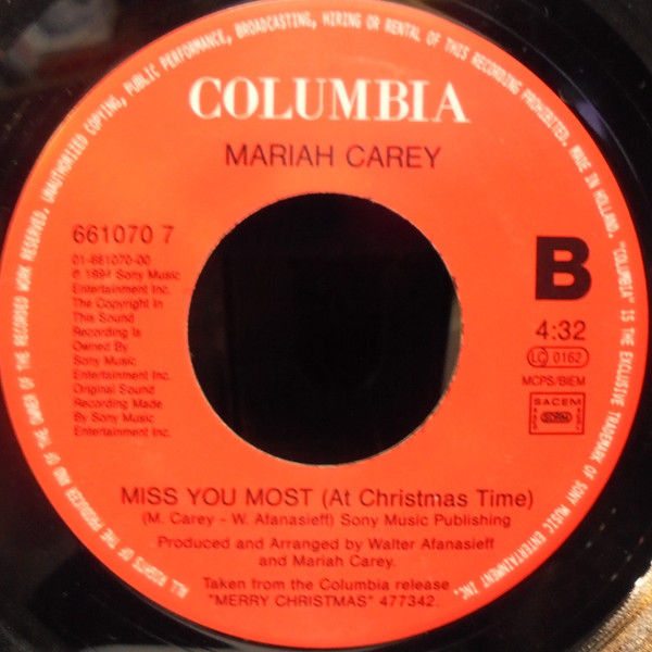 Thumbnail: Mariah Carey - All I Want For Christmas Is You - Vinile 45 giri Jukebox (1994) - foto 2