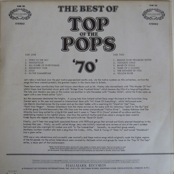 Various - The Best Of Top Of The Pops '70' - Vinile LP (1970) - foto 2