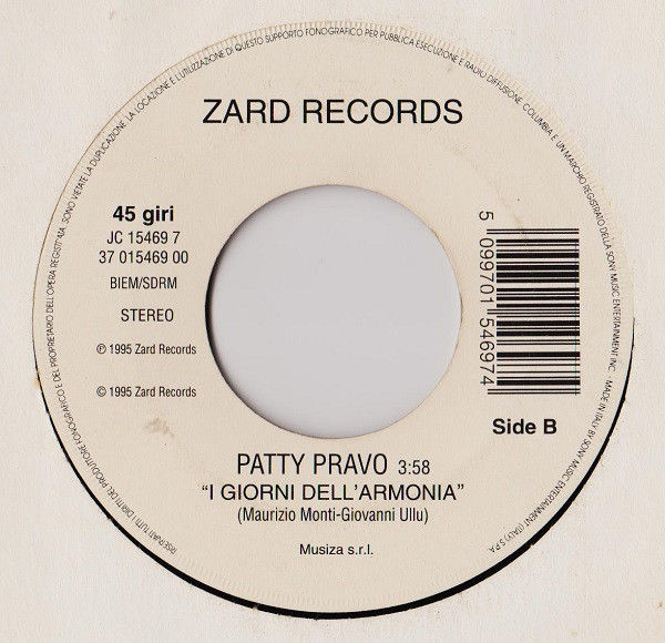 Loredana Berte', Patty Pravo - Angeli & Angeli / I Giorni Dell'Armonia - Vinile 45 giri Jukebox (1995) - foto 2